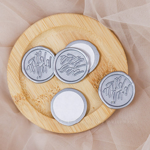 with love calligraphy wax seal sticker for invitations/envelopes